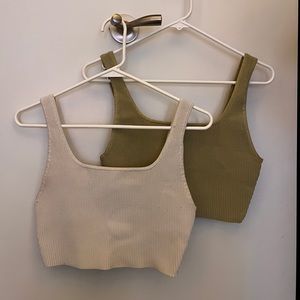 Babaton crop tank tops set of 2